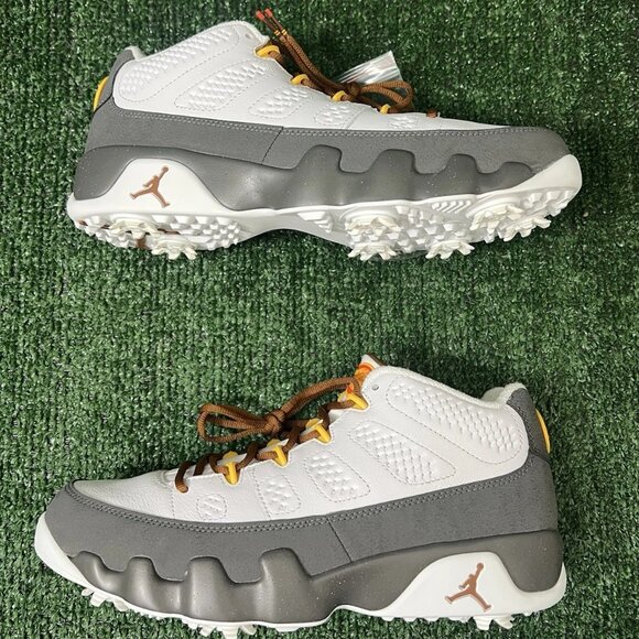 Nike Air Jordan 9 Golf Shoes Mens Size 9.5 Low NRG US Open White Grey FN6931-100 - Picture 12 of 15